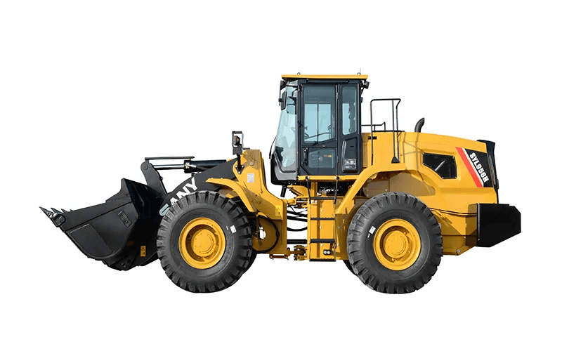 Cargador frontal SANY SYL956H5 con cabina cerrada, vista lateral — Heavy Pro Torreón