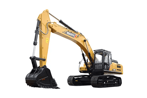 Excavadora SANY SY365H sobre orugas, vista lateral — Heavy Pro Torreón